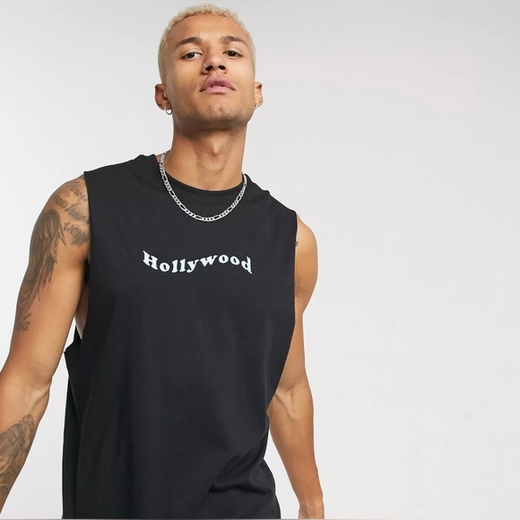 NWOT • Men’s • Urban Threads via ASOS • Hollywood • Embroidered Tank Top t-shirt - Picture 7 of 9